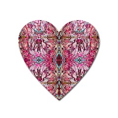 Fuchsia Funky Repeats I Heart Magnet by kaleidomarblingart