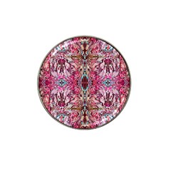 Fuchsia Funky Repeats I Hat Clip Ball Marker (4 Pack) by kaleidomarblingart