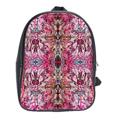 Fuchsia Funky Repeats I School Bag (large) by kaleidomarblingart