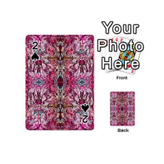 Fuchsia Funky Repeats I Playing Cards 54 Designs (mini) by kaleidomarblingart