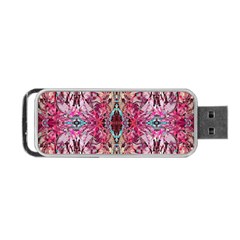 Fuchsia Funky Repeats I Portable Usb Flash (one Side) by kaleidomarblingart