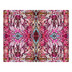 Fuchsia Funky Repeats I Premium Plush Fleece Blanket (large) by kaleidomarblingart