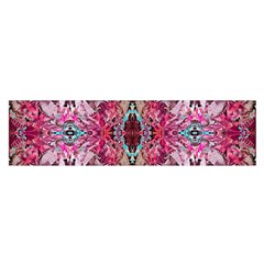 Fuchsia Funky Repeats I Oblong Satin Scarf (16  X 60 ) by kaleidomarblingart