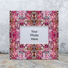 Fuchsia Funky Repeats I White Box Photo Frame 4  X 6  by kaleidomarblingart