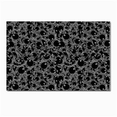 Black And Alien Drawing Motif Pattern Postcard 4 x 6  (pkg Of 10) by dflcprintsclothing