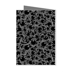 Black And Alien Drawing Motif Pattern Mini Greeting Cards (pkg Of 8) by dflcprintsclothing