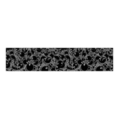 Black And Alien Drawing Motif Pattern Velvet Scrunchie