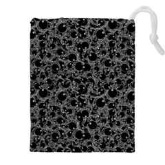 Black And Alien Drawing Motif Pattern Drawstring Pouch (4XL)