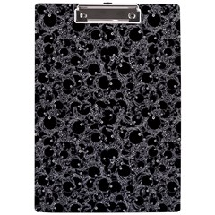 Black And Alien Drawing Motif Pattern A4 Acrylic Clipboard