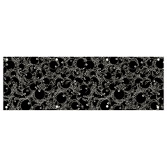 Black And Alien Drawing Motif Pattern Banner And Sign 9  X 3  by dflcprintsclothing