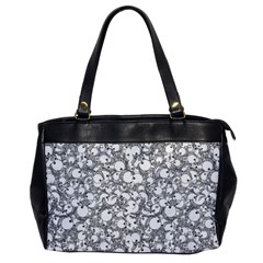 Black And White Alien Drawing Motif Pattern Oversize Office Handbag by dflcprintsclothing