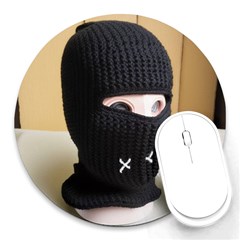 Ski Mask  Round Mousepad by Holyville