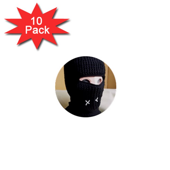 Ski Mask  1  Mini Buttons (10 pack) 