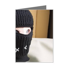 Ski Mask  Mini Greeting Card by Holyville