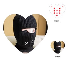 Ski Mask  Playing Cards Single Design (heart) by Holyville