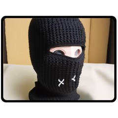 Ski Mask  One Side Fleece Blanket (large) by Holyville