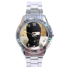 Ski Mask  Stainless Steel Analogue Watch