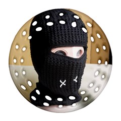 Ski Mask  Round Filigree Ornament (two Sides) by Holyville