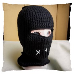 Ski Mask  Standard Premium Plush Fleece Cushion Case (one Side) by Holyville