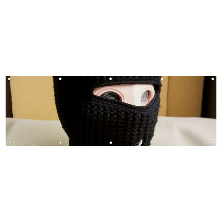 Ski Mask  Banner and Sign 12  x 4 