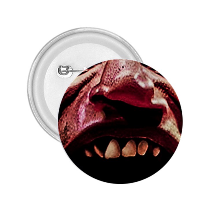 Scary Man Closeup Portrait Illustration 2.25  Buttons