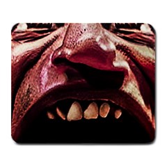 Scary Man Closeup Portrait Illustration Large Mousepad by dflcprintsclothing