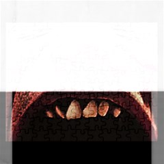 Scary Man Closeup Portrait Illustration Rectangular Jigsaw Puzzl by dflcprintsclothing