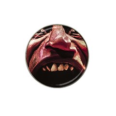 Scary Man Closeup Portrait Illustration Hat Clip Ball Marker by dflcprintsclothing