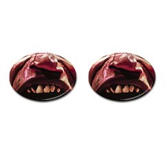 Scary Man Closeup Portrait Illustration Cufflinks (oval) by dflcprintsclothing