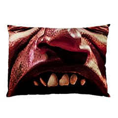 Scary Man Closeup Portrait Illustration Pillow Case by dflcprintsclothing