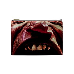 Scary Man Closeup Portrait Illustration Cosmetic Bag (medium) by dflcprintsclothing