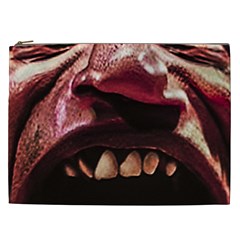 Scary Man Closeup Portrait Illustration Cosmetic Bag (xxl) by dflcprintsclothing