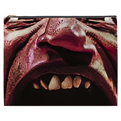 Scary Man Closeup Portrait Illustration Cosmetic Bag (xxxl) by dflcprintsclothing