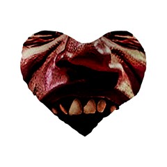 Scary Man Closeup Portrait Illustration Standard 16  Premium Heart Shape Cushions by dflcprintsclothing