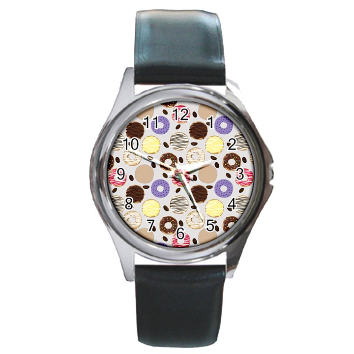 Donuts! Round Metal Watch