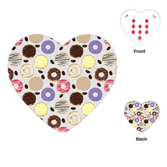 Donuts! Playing Cards Single Design (heart) by fructosebat