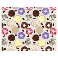 Donuts! One Side Premium Plush Fleece Blanket (medium)