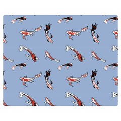 Koi! One Side Premium Plush Fleece Blanket (medium) by fructosebat