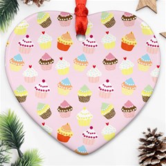 Cupcakes! Heart Ornament (two Sides) by fructosebat