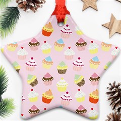 Cupcakes! Star Ornament (two Sides) by fructosebat