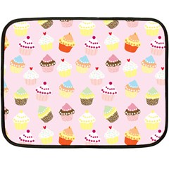 Cupcakes! One Side Fleece Blanket (mini) by fructosebat