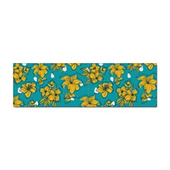 Turquoise And Yellow Floral Sticker Bumper (10 Pack) by fructosebat