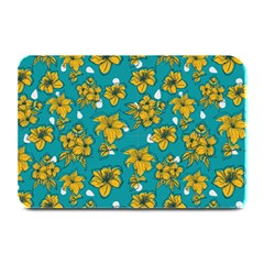 Turquoise And Yellow Floral Plate Mats by fructosebat