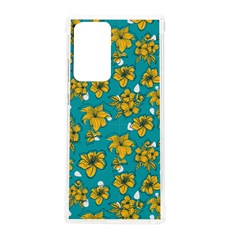 Turquoise And Yellow Floral Samsung Galaxy Note 20 Ultra Tpu Uv Case by fructosebat