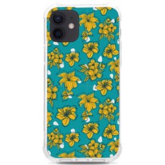 Turquoise And Yellow Floral Iphone 12/12 Pro Tpu Uv Print Case by fructosebat