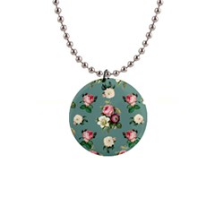 Victorian Floral 1  Button Necklace by fructosebat