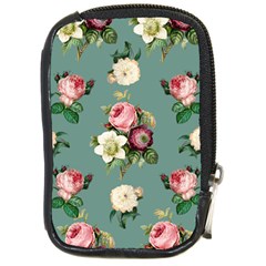 Victorian Floral Compact Camera Leather Case by fructosebat