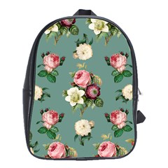 Victorian Floral School Bag (large) by fructosebat