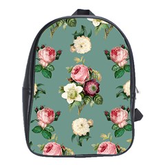 Victorian Floral School Bag (xl) by fructosebat