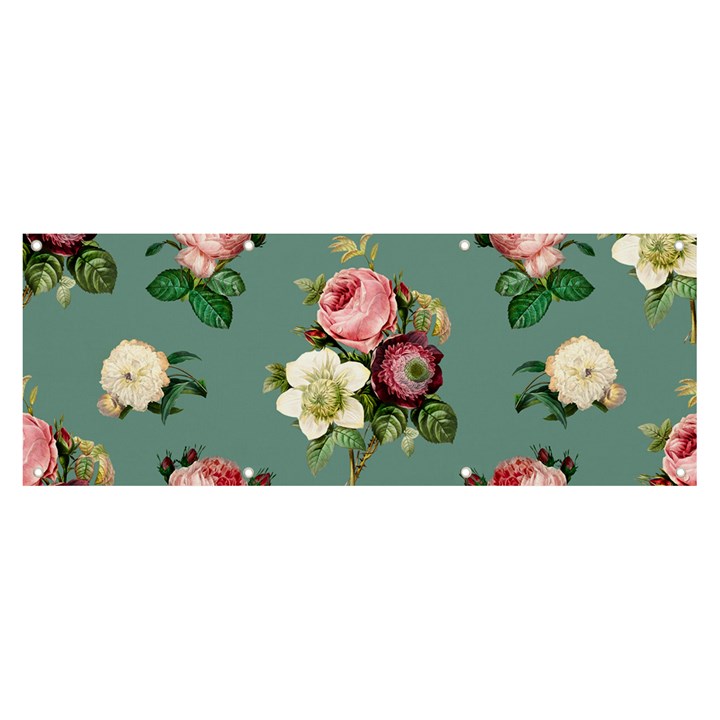 Victorian Floral Banner and Sign 8  x 3 